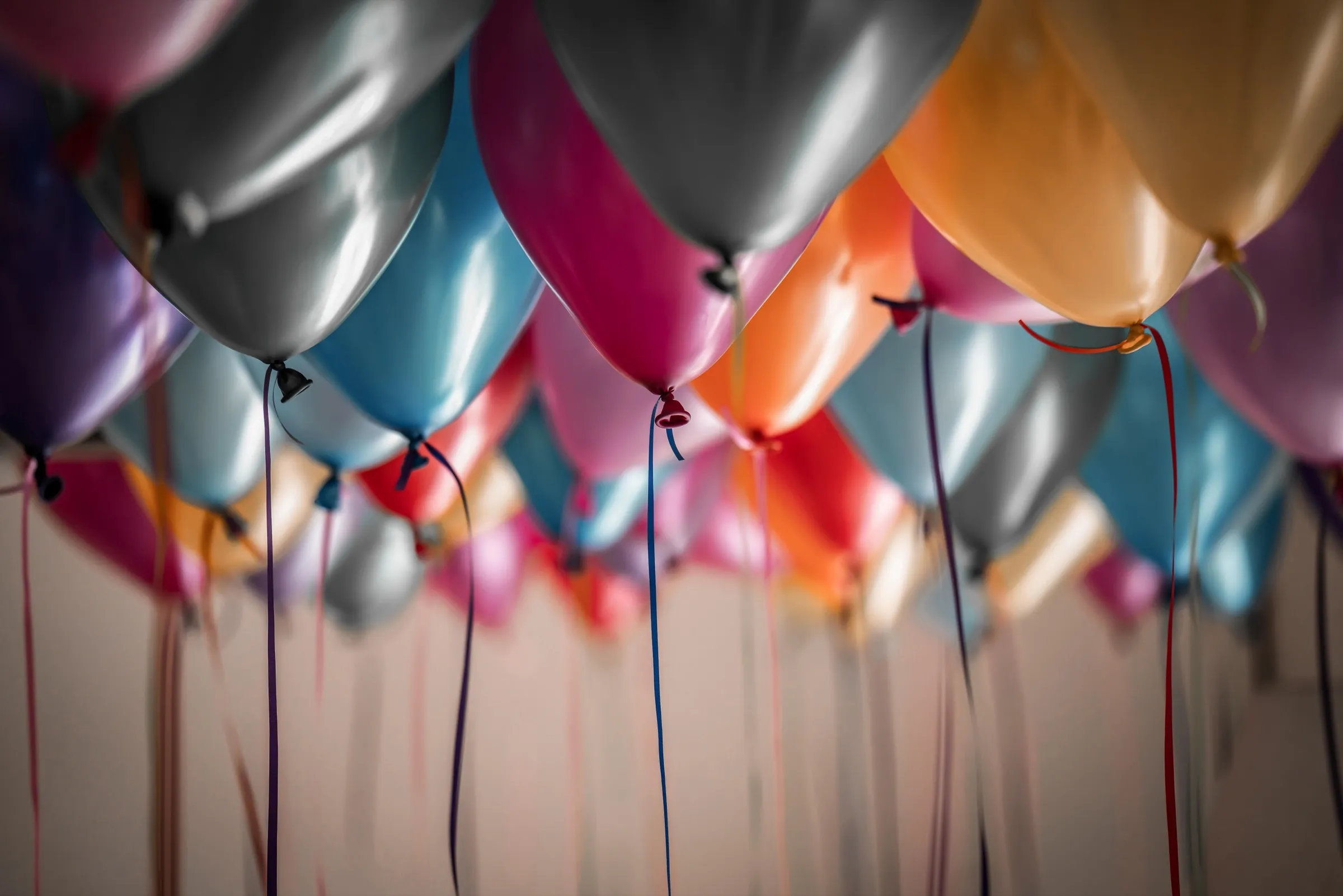 Colourful party balloons